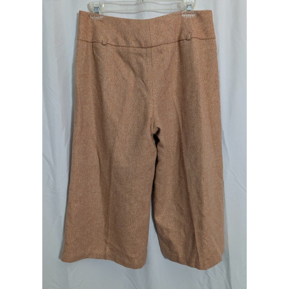 00s Signature Larry Levine Orange Tweed 2pc Culotte Suit Size 8 Wool Blend - Picture 6 of 8